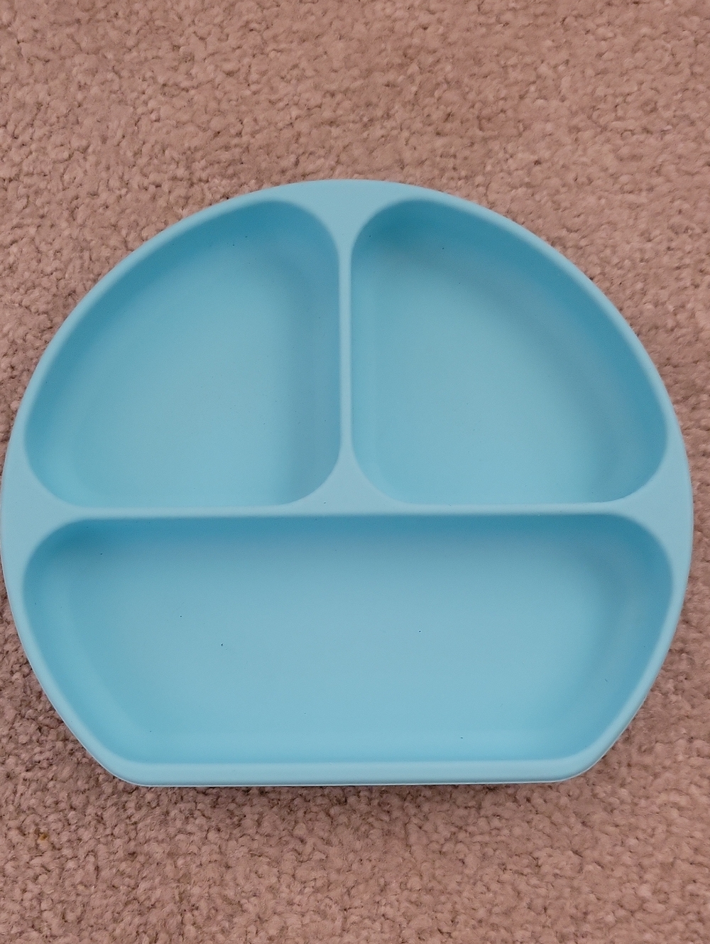 Silicone Divided Baby Plate in Light Blue